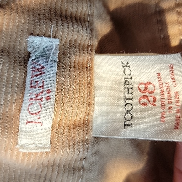 J.Crew Toothpick Corduroy Ankle Crop Pants/ 28. - Picture 3 of 14